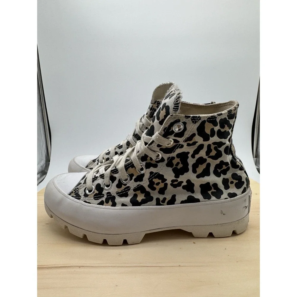 Converse Chuck Taylor All Star Lugged Leopard High Top Platform Sneakers 6.5 Y2K